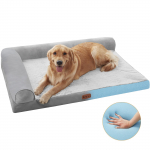 &Scaron;unų lova dideliems &scaron;unims, vandeniui atspari putplasčio sofos pagalvėlė Naminių gyvūnėlių veislynas &Scaron;iltas Nuimamas Plaunamas Neslystantis L;90cm*65cm*18cm