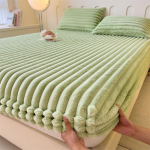 Žiemos &scaron;ilta patalynė Taff Velvet Fleece Patalynė pliu&scaron;inis čiužinio užvalkalas Storas lovos užvalkalas Mink&scaron;tas pliu&scaron;inis paklodė Tvirtas flanelinis elastinis paklodė 90x200cm Only a Sheet