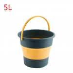 5/10L Sulankstomas Ne&scaron;iojamas Kibiras su Dangčiu Automobilių Plovimo Žvejybos Vonios Kambario Įrankis Silikoninis Kibiras Lauko Stovyklavimo Namų Apyvokos Prekės