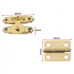 15vnt./komplektas Antikvariniai bronziniai vyriai 16*12mm su dėžutės skląsčiu Hasp užsegimais 26*15mmw/sraigtai Retro sagtis Pakabinama medinė papuo&scaron;alų dėklo užraktas bronza