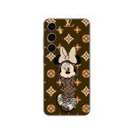 Coque Samsung Galaxy S25 minnie DISNEY LV MARRON Maniacase juoda