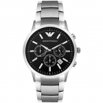 Emporio Armani AR2434 chronografinis vyri&scaron;kas laikrodis sidabras