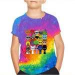 &bdquo;Sprunki Incredibox&ldquo; vaiki&scaron;ki mergaičių mar&scaron;kinėliai, žaidimas, vasariniai kūdikių vir&scaron;ūnės, mažylių mar&scaron;kinėliai, drabužiai, vaikų drabužiai, animacinių filmukų mar&scaron;kinėliai trumpomis rankovėmis, laisvalaikio drabužiai 100 balta