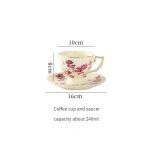 Puodelis ir lėk&scaron;tė Prancūzų restoranas Popietės arbatos Kavos puodelis Namų įranga Britų retro rūmų stiliaus keraminis arbatos puodo rinkinys Dovana