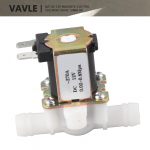 DC12V OD12mm plastikinis elektromagnetinis vožtuvas, paprastai uždarytas vandens įleidimo srauto jungiklis