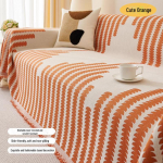 &Scaron;enilinis skandinavi&scaron;ko stiliaus sofos užvalkalas: Vienos dalies, atspari dulkėms, visų sezonų antklodė 180x340cm (Three-seater Sofa)