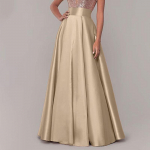 ZANZEA moteri&scaron;ki madingi A linijos satininiai sijonai Vasariniai kasdieniai Maxi ilgi sijonai L