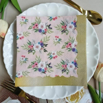 20 vnt/pak. 33*33 cm 2 sluoksnių vienkartinė vakarėlio servetėlė gėlių ra&scaron;tu