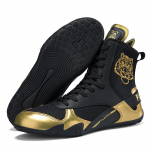 Unisex bokso batai neslidūs imtynių koviniai bokso batai vyri&scaron;ki jojimo batai motociklininko batai moteri&scaron;ki imtynių varžybų batai 46 juoda/auksas