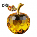 Stikliniai obuoliai Figūrėlė Dirbtinio kri&scaron;tolo vaisių ornamentas Kolekcionuojami permatomi obuoliai Dekoracija namams, biurui, automobilio prietaisų skydeliui 5cm