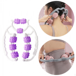 Kojų masažuoklis su 15 ratukų mank&scaron;tai ir fitnesui rožinė