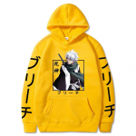 Hitsugaya Toushirou Bleach Harajuku Japonijos anime megztiniai Juokingi animaciniai filmukai &Scaron;aunūs vyri&scaron;ki gobtuvai, madingi, dideli megztiniai L