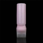 120 ml plaukų priežiūros buteliukas su įmontuotu &scaron;ukomis, profesionalus plaukų dažymo priežiūros įrankis plaukų salonui, tikslus matavimas, vaistų buteliukas balta