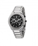 Maserati Stile Chronograph Juodas Ciferblatas Kvarcinis R8873642004 100M Vyri&scaron;kas Laikrodis juoda