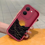Mink&scaron;tas silikoninis kvadratinių kopėčių spausdinimo ra&scaron;tų telefono korpusas, pilnas dangtis, fotoaparatas, atsparus smūgiams, guminis dėklas, skirtas Vivo Vivo Y33E 5G juoda
