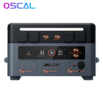 OSCAL Ne&scaron;iojama elektrinė PowerMax 2400 Pro 2016 Wh talpa 2400 W i&scaron;ėjimas 1500 W itin greitas įkrovimas Only energy storage juoda