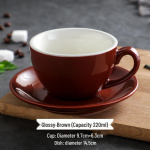 Keramikos Kapučino ir Latte puodelių rinkinys su varžybų logotipu - 220 ml 220ml