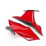 Aptakų sparneliai Aerodinaminis sparnas Honda CBR650R motociklui Sparno apsaugos dangtelio rinkinys Fiksuotas sparnelis CBR 650R 2019-2021 Raudonas + Anglies pluo&scaron;to i&scaron;vaizda