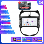 Ossuret Pažangus 7862 Android automobilio radijo grotuvas Peugeot 206 206CC 206SW 2000 -2008 automobiliui Stereo sistema Multimedia Audio Belaidis Carplay 7 colių galvutės blokas A S4 8Core 4G 32G AI