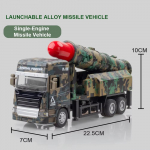 Nauja 1:32 Imitacinė Karinė Raketų Paleidimo Ma&scaron;ina Pakeliamas Sunkvežimis Die-casting Lydinio Modelis Žaislinis Automobilis Garsas ir &Scaron;viesa Atgal Traukiamas Dovana Žaislas Dovana Single Missile žalia