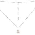 Sidabrinė vėrinys su fianitais, emaliu, gaminio svoris 2,16 g (2185635) 40-45cm balta