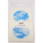 Masking Tape MT Casa Seal Sticker rond en washi ciel - blue sky mėlyna