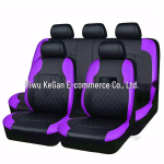 Tarptautinis automobilio sėdynių užvalkalas, dygsniuotas rombo ra&scaron;tas, PU oda, dirbtinė oda, euroamerikieti&scaron;kas stilius 2-piece set (Single front seat)