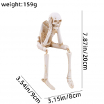 Viso dydžio žmogaus skeletas Helovino rekvizitas 90 cm Vaiduoklių namų pakabinami rekvizitai Vaiduoklių namų siaubo rekvizitai Helovino ornamentas žaislai