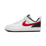Nike Court Borough Low 2 PS Balti Juodi Raudoni Vaikams Sportbačiai University-Red BQ5451-110 28