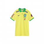 Nike Vienspalvis Logotipas Siuvinėtas Trumpomis Rankovėmis Polo Mar&scaron;kinėlis Vyri&scaron;ki Vir&scaron;utiniai Drabužiai Geltonas DH4937-740 L