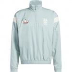 Adidas Originals X Hoop York City Bendradarbiavimo Logotipas Pusiau Užtraukiama Ilgomis Rankovėmis Striukė Unisex Striukė Žalia JC5971 L white