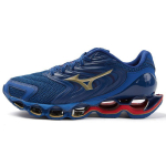 Mizuno Wave Prophecy 12 Patogūs Sportiniai Tinklelio Amortizuojantys Neslystantys Dilimui Atsparūs Kvėpuojantys Žemi Bėgimo Ilgomis Distancijomis Bateliai J1GC234906 42 blue
