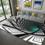 Paauglys 3D Efekto Sūkurio Iliuzijos Kilimas Įėjimas Svetainė Miegamasis Kilimėlis Geometrinis Optinis Durų Kilimėlis Iliuzija Namų Dekoro Kilimėlis 120x160cm