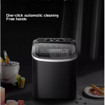 105 W visi&scaron;kai automatinis ledo kubelių gaminimo aparatas Mažas pieno arbatos parduotuvė Komercinis ledo aparatas Buitinis intelektualinis ledo gaminimo aparatas juoda