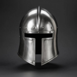 Rankų darbo itali&scaron;kas viduramžių Barbuta &scaron;arvo &scaron;almas Puikiai tinka Renesanso mugėms, Cosplay, LARP, Helovino kostiumams Autenti&scaron;ka plieninė &scaron;arvo kopija