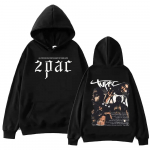 Tupac Shakur 2pac auk&scaron;tos kokybės gobtuvai megztiniai, vyri&scaron;ki ir moteri&scaron;ki Harajuku madingi gobtuvai laisvalaikio bėgimo megztinis M black
