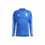 adidas Italija 2023 Namų ilgomis rankovėmis mar&scaron;kinėliai Mėlyni Vyri&scaron;ki Streetwear HS9893 XL