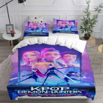 K-POP patalynės komplektas D-Demon H-Hunters 3D spausdintas antklodės užvalkalų komplektas mink&scaron;tas vienvietis dvivietis karali&scaron;ko dydžio lovai gimtadienio dovana mergaitėms Eu Single 135x200cm
