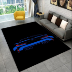 3D E36 lenktyninio automobilio motociklo kilimas kilimas svetainei miegamojo dekoras, vaikai žaidžia neslystantis dekoravimas sofai durų kilimėlis dovana 60x90cm( 23x35in )