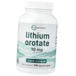 Ličio Orotatas, Lithium Orotate 10, Mikroelementai 240 kaps. (36692001) 240vcaps