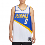 Nike NBA City Edition Indiana Pacers Tyrese Haliburton 0 Paprasta Patogi Laisvalaikio Stilinga Krep&scaron;inio Mar&scaron;kinėliai Vyri&scaron;ki mar&scaron;kinėliai HM5983-100 M