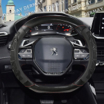 for Peugeot 3008 4008 5008 DERMAY Fashion Car Steering Wheel Cover Silica Gel PU Leather Non-slip Massage Auto Accessories juoda