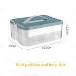 Statybinių blokelių laikymo dėžutė Reguliuojama 2 sluoksnių permatoma vaikų žaislų dėlionė papuo&scaron;alų laikymo talpyklos organizatoriaus dėžutė