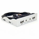 PC Case Front Panel Rack 3.5 inch 9Pin to 2 USB2.0 HD Audio 3.5mm Floppy Adapter sidabras