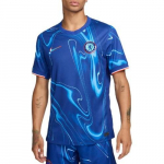 Nike Chelsea FC. 2024/25 Stadiono Namų Grafinis Spaudinys Logotipas Apvalus Kaklas Trumpomis Rankovėmis EU L mėlyna/oranžinė