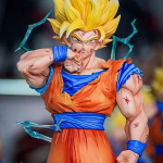 Dragon Ball Z Son Goku Ssj2 figūrėlė su LED pagrindu Super Saiyan 2 Goku PVC veiksmo figūrėlės 33cm/12.2inch Kolekcinis modelis Žaislai Dovanos