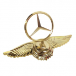 Emblema Ženklelis Automobilio Variklio Dangčiui Priekinė Chromuota Logotipo Danga Mercedes Benz Variklio Dangčiui Su Sparnu C200 R300 E260 S450 S350