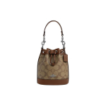 Coach Dempsey 14 Klasikinis Vintažinis Gėlių Ra&scaron;to Rai&scaron;teliu Užtraukiamas Mai&scaron;elis Kibiras Moteri&scaron;ki krep&scaron;iai Ruda CR145-SVWQ3 Basic Set (Bag+Dust Bag)