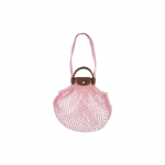 Longchamp Le Pliage Filet 38 Tu&scaron;čias spaudžiamas užsegimas Medvilnė ir odos apdaila Pečių rankinė per petį Moteri&scaron;kos rankinės Rožinė 10121HVH018 Pink