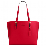 Coach Mollie Logotipo Užtrauktuku Užsegama Odinė Parduotuvės Rankinė Moteri&scaron;kos Parduotuvės Rankinės Raudona CV968-IMUP7 Basic Set (Bag+Dust Bag)